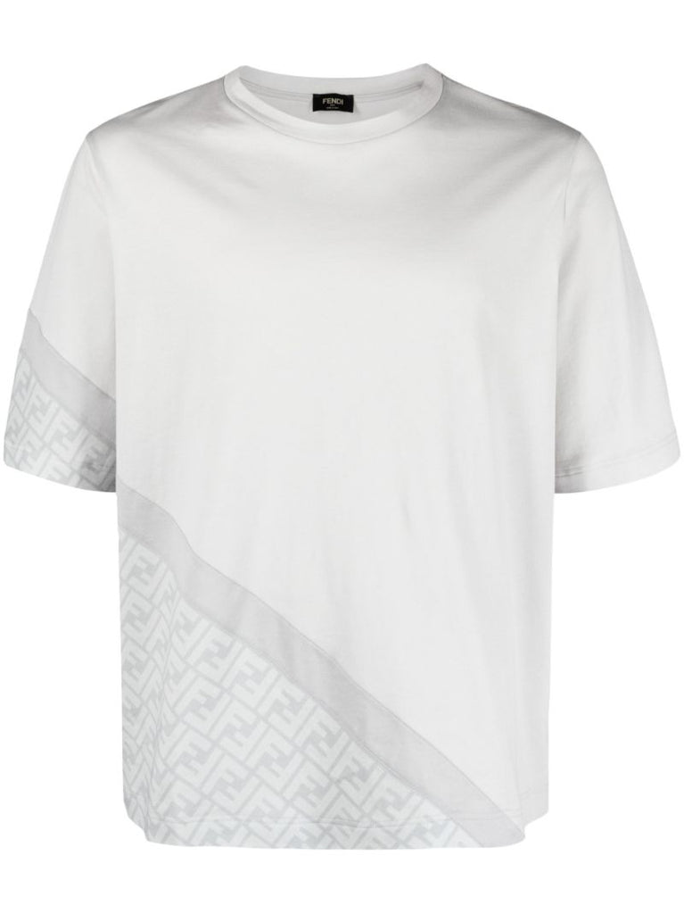 Grey Ff Monogram Cotton T-shirt