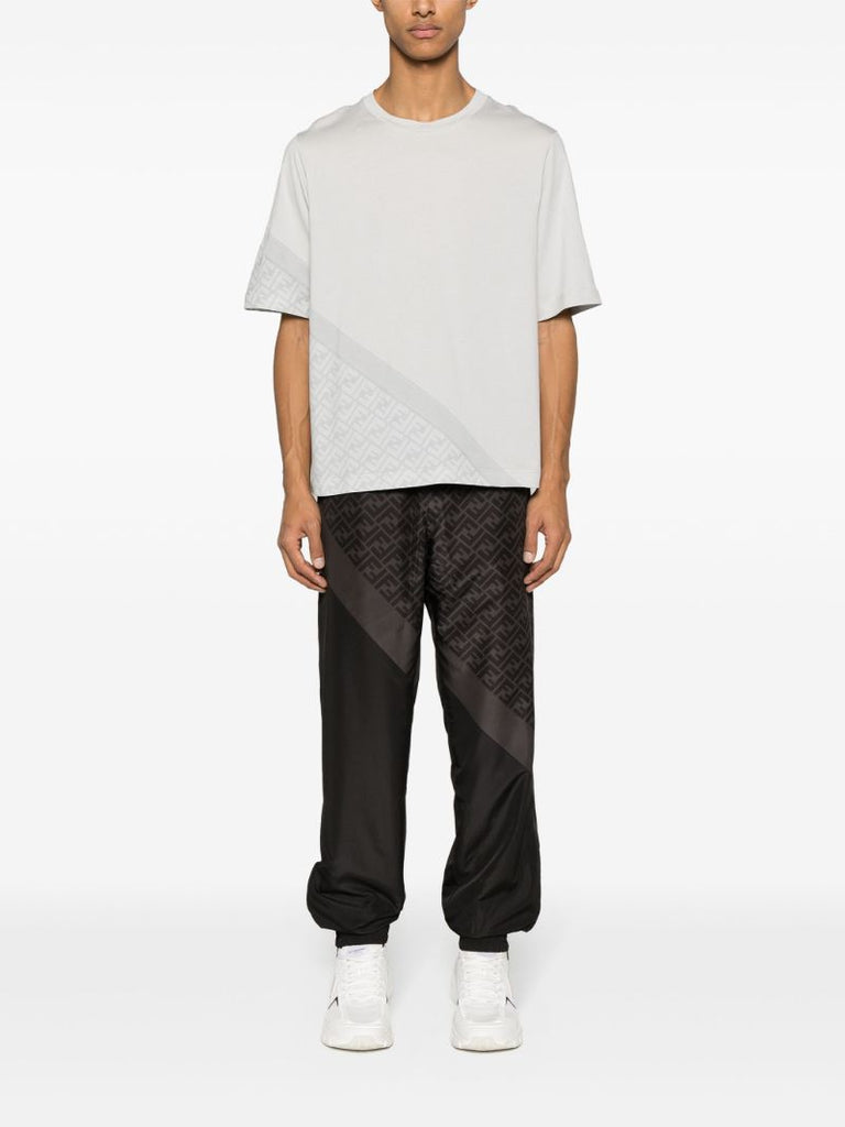 Grey Ff Monogram Cotton T-shirt