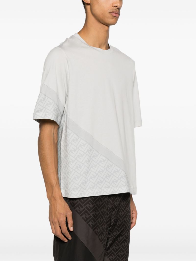 Grey Ff Monogram Cotton T-shirt