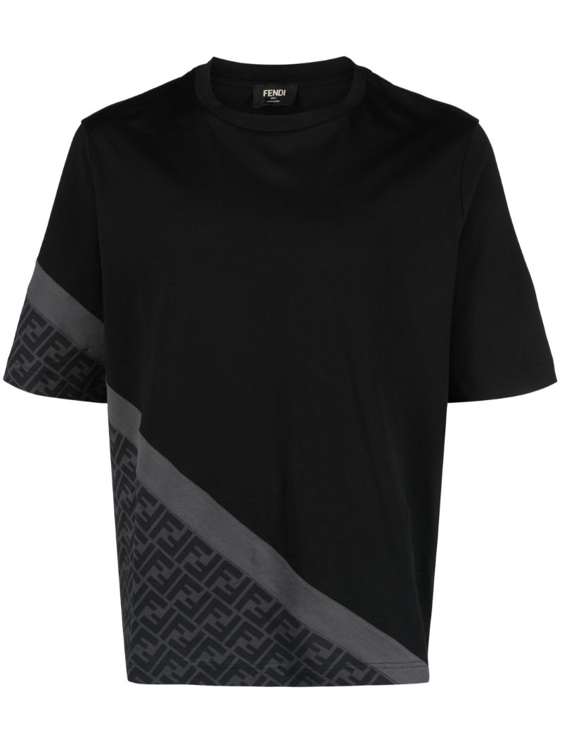 Black Ff Monogram Cotton T-shirt