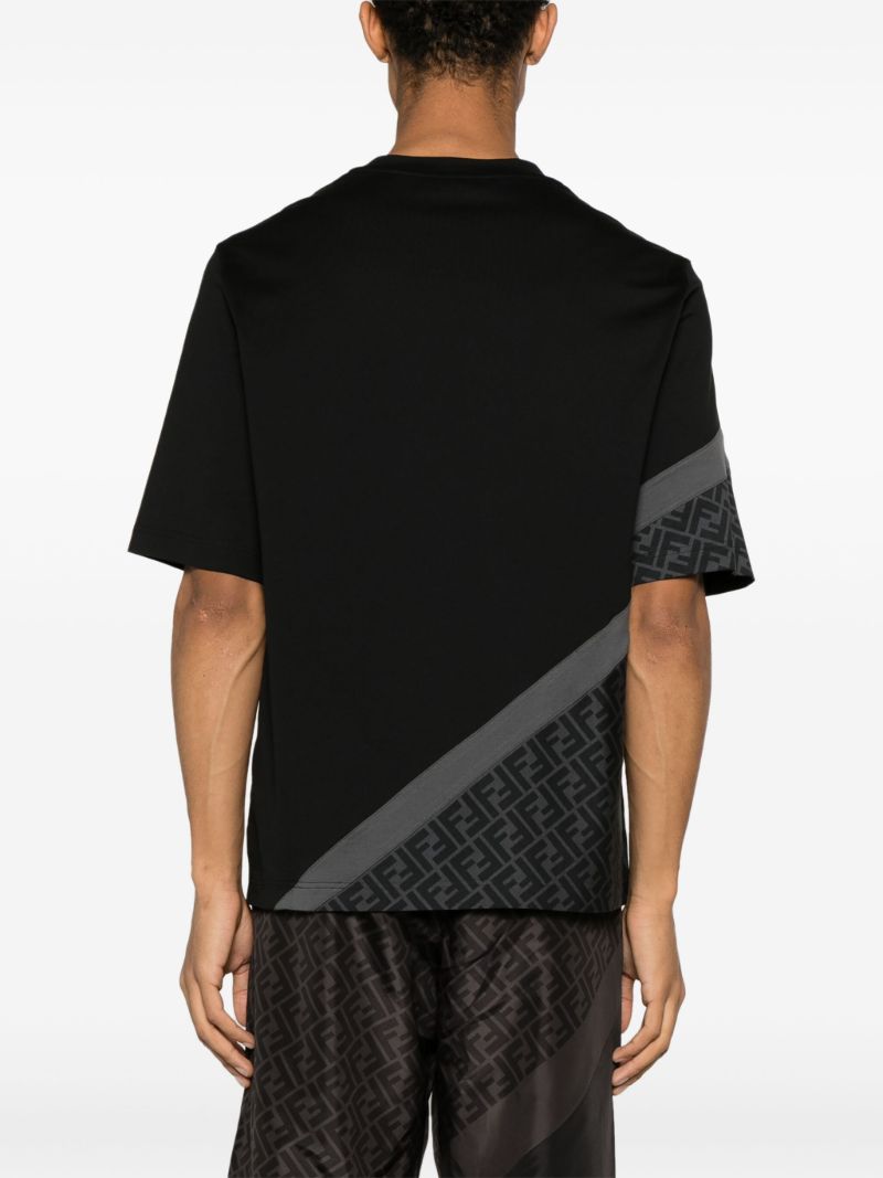 Black Ff Monogram Cotton T-shirt