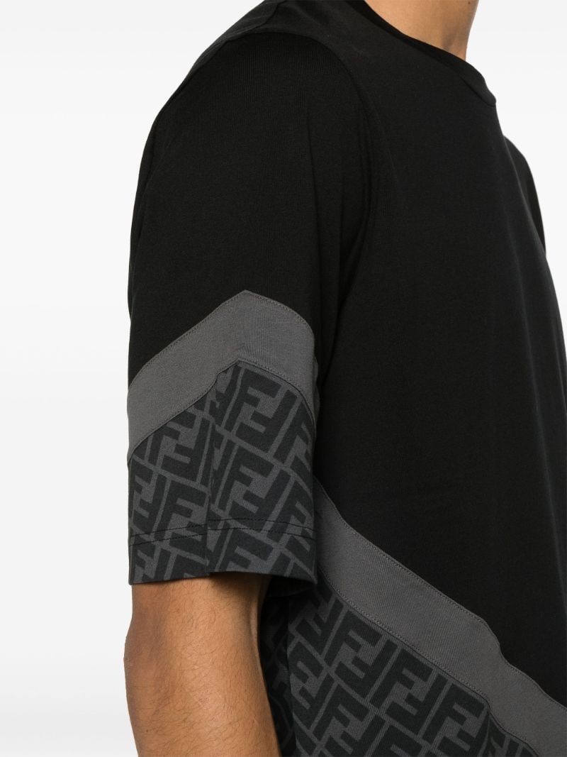 Black Ff Monogram Cotton T-shirt