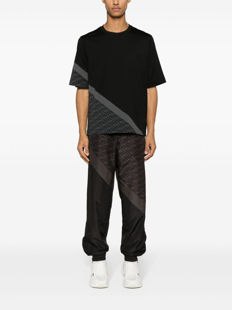 Black Ff Monogram Cotton T-shirt