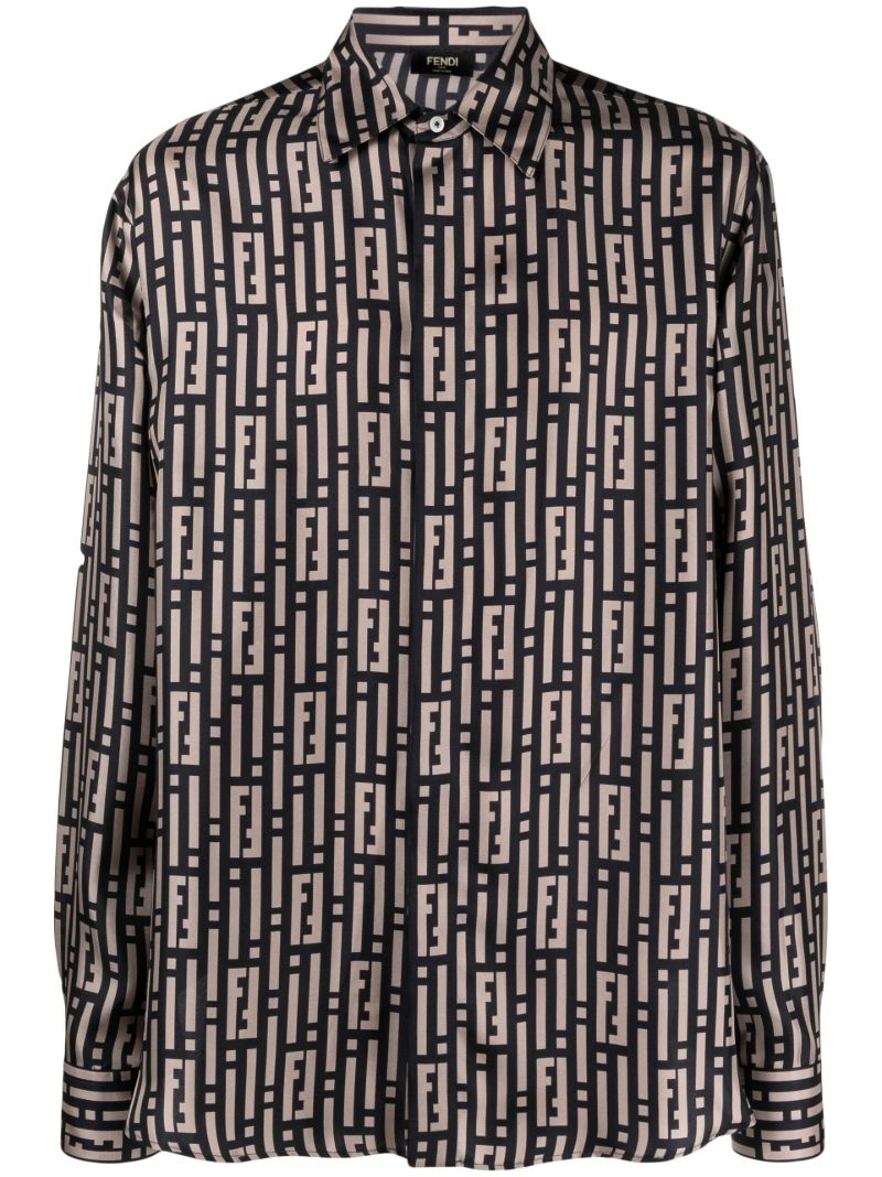Black Monogram Long-sleeve Shirt