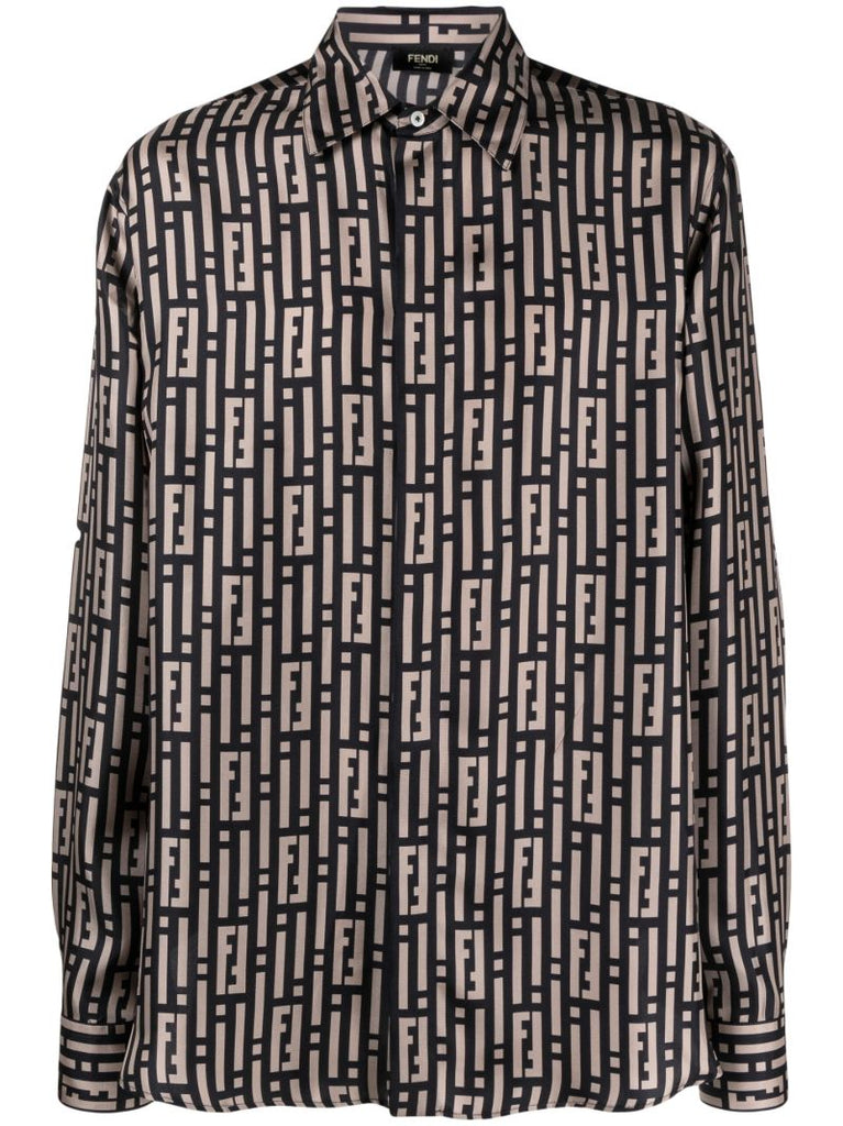 Black Monogram Long-sleeve Shirt