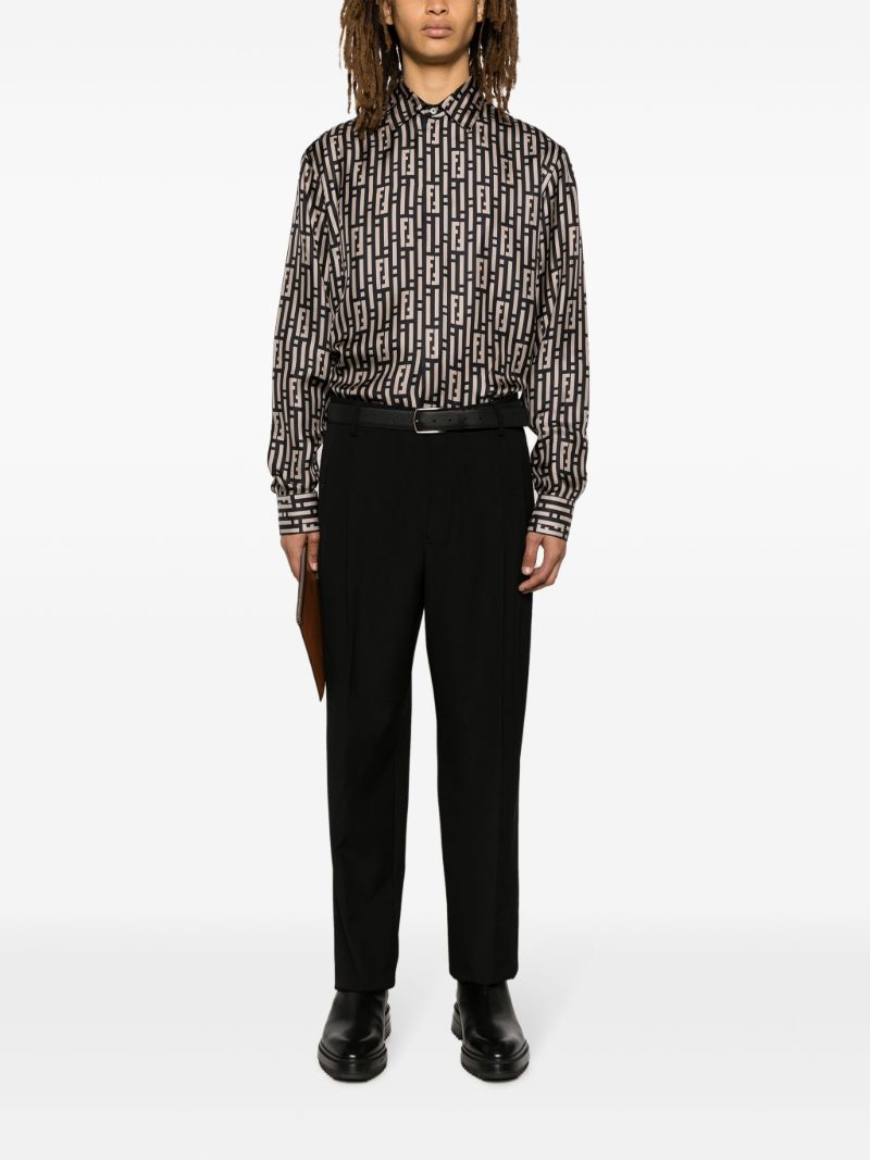 Black Monogram Long-sleeve Shirt