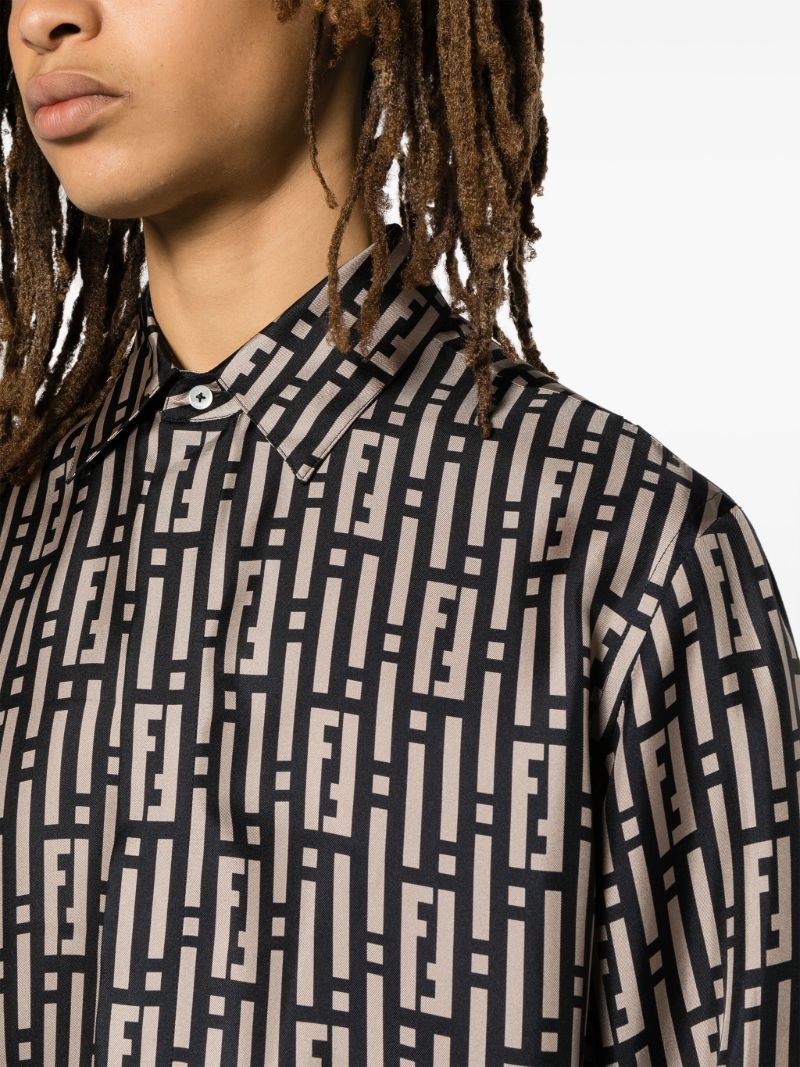 Black Monogram Long-sleeve Shirt