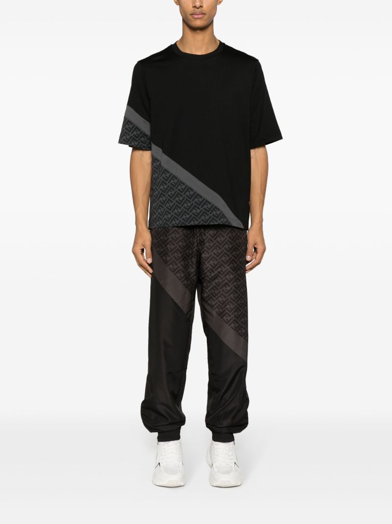 Black Ff Monogram Track Pants