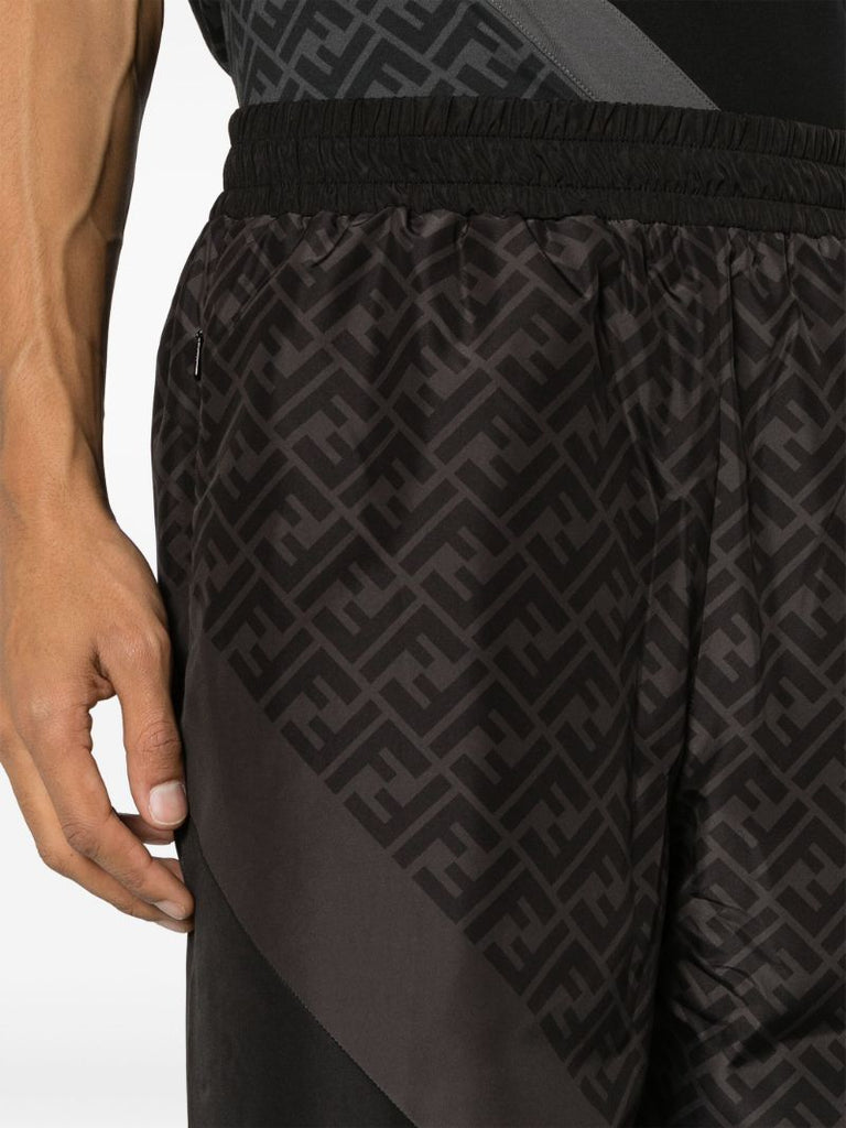 Black Ff Monogram Track Pants