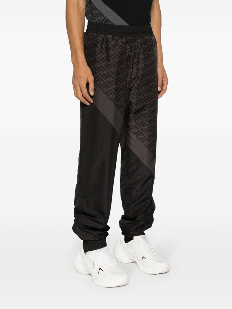 Black Ff Monogram Track Pants