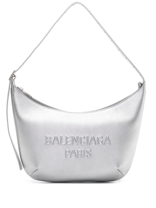 Silver Mary-kate Leather Shoulder Bag