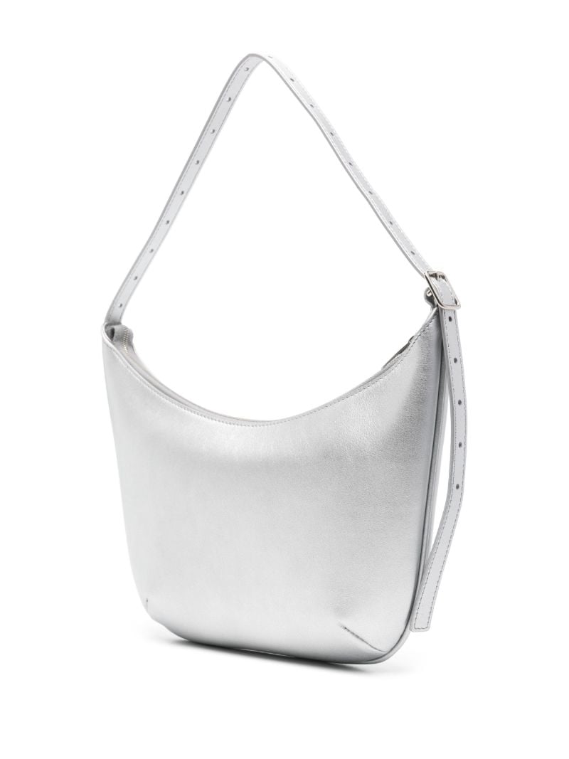 Silver Mary-kate Leather Shoulder Bag