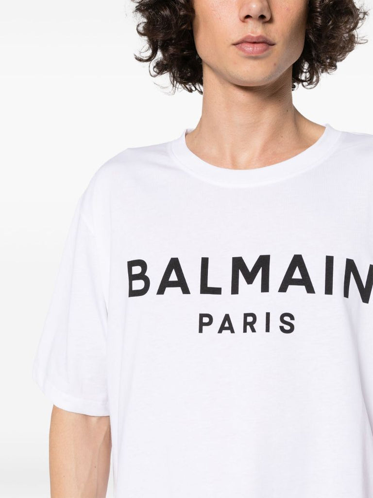 White Logo-print Cotton T-shirt