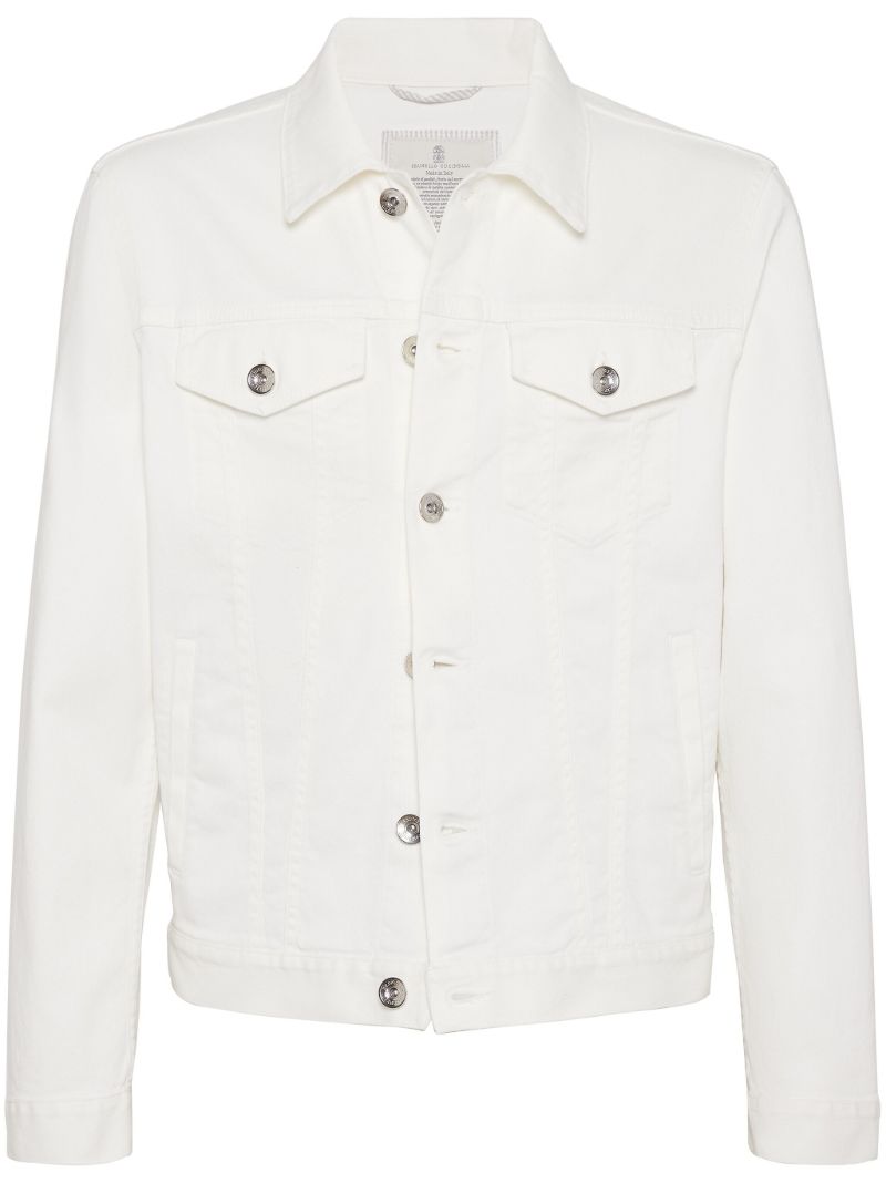 White Long-sleeve Denim Jacket