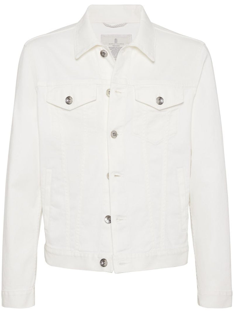 White Long-sleeve Denim Jacket