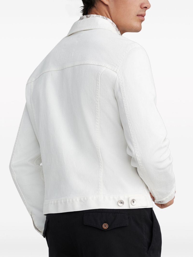 White Long-sleeve Denim Jacket