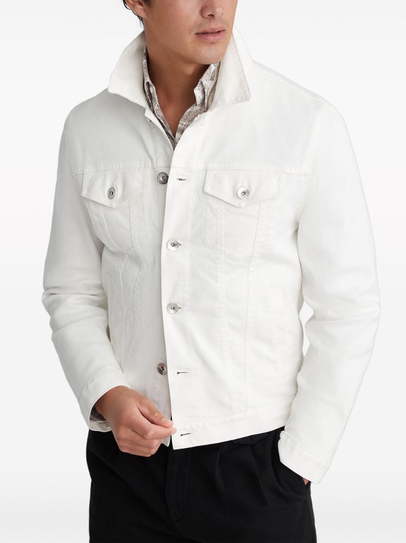 White Long-sleeve Denim Jacket