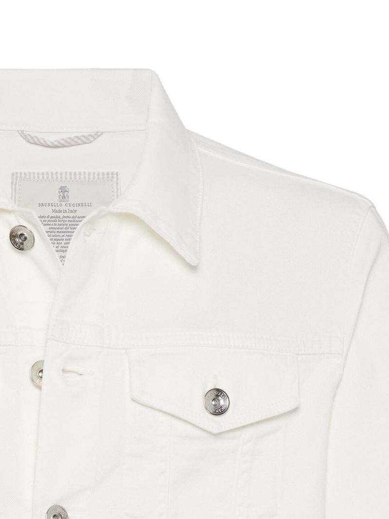White Long-sleeve Denim Jacket