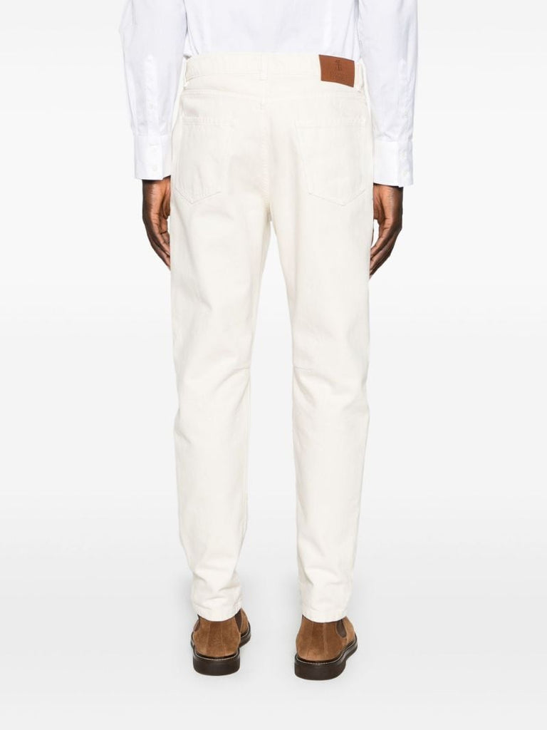 White Straight-leg Jeans