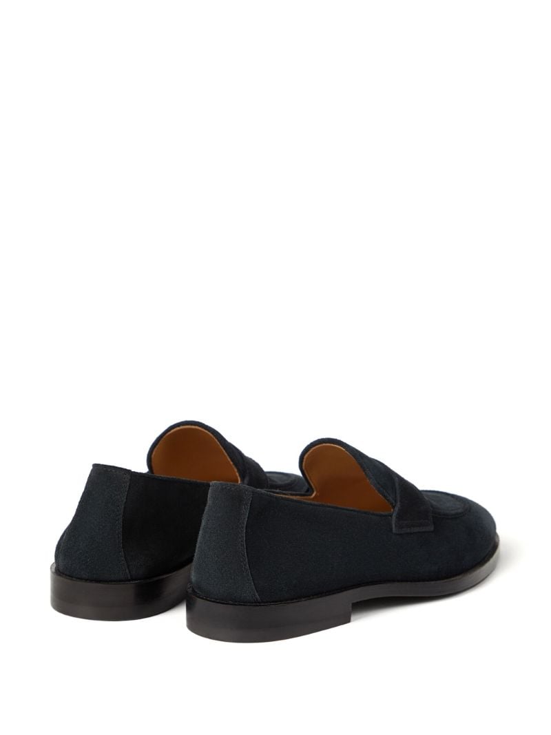 Black Low-heel Suede Loafers