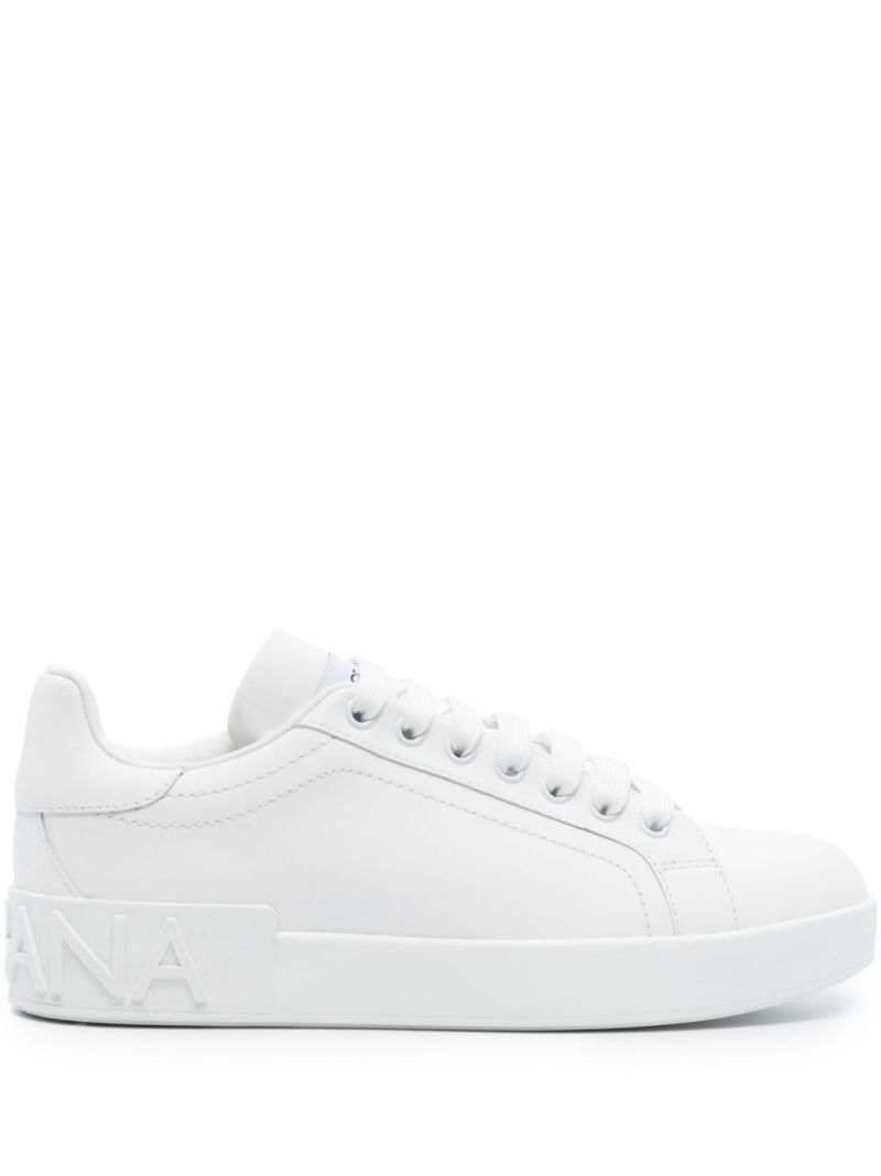 White Portofino Leather Sneakers