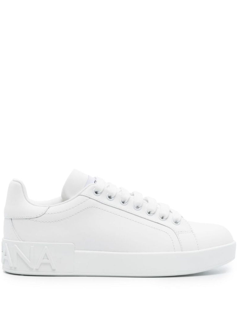 White Portofino Leather Sneakers