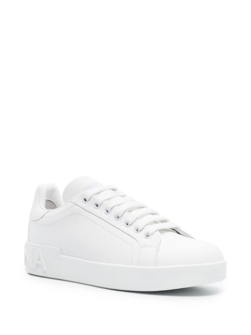 White Portofino Leather Sneakers