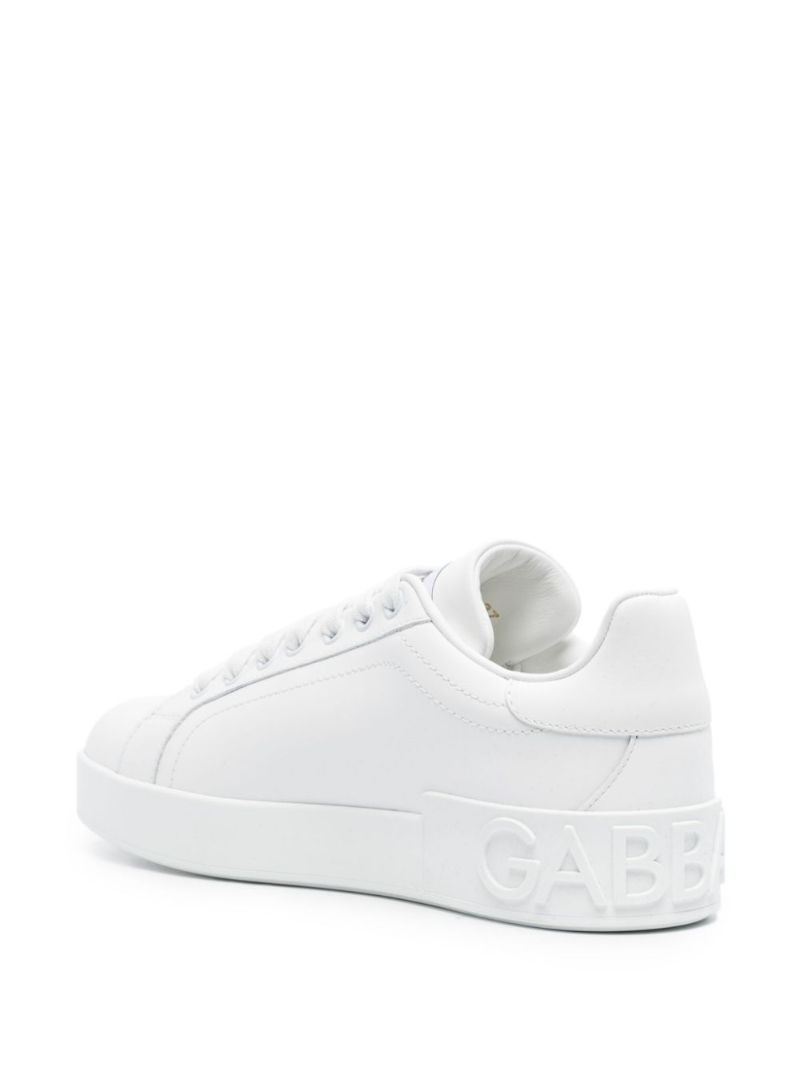 White Portofino Leather Sneakers