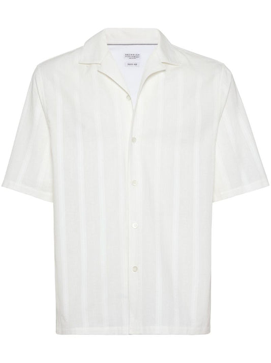 White Striped Cotton Shirt