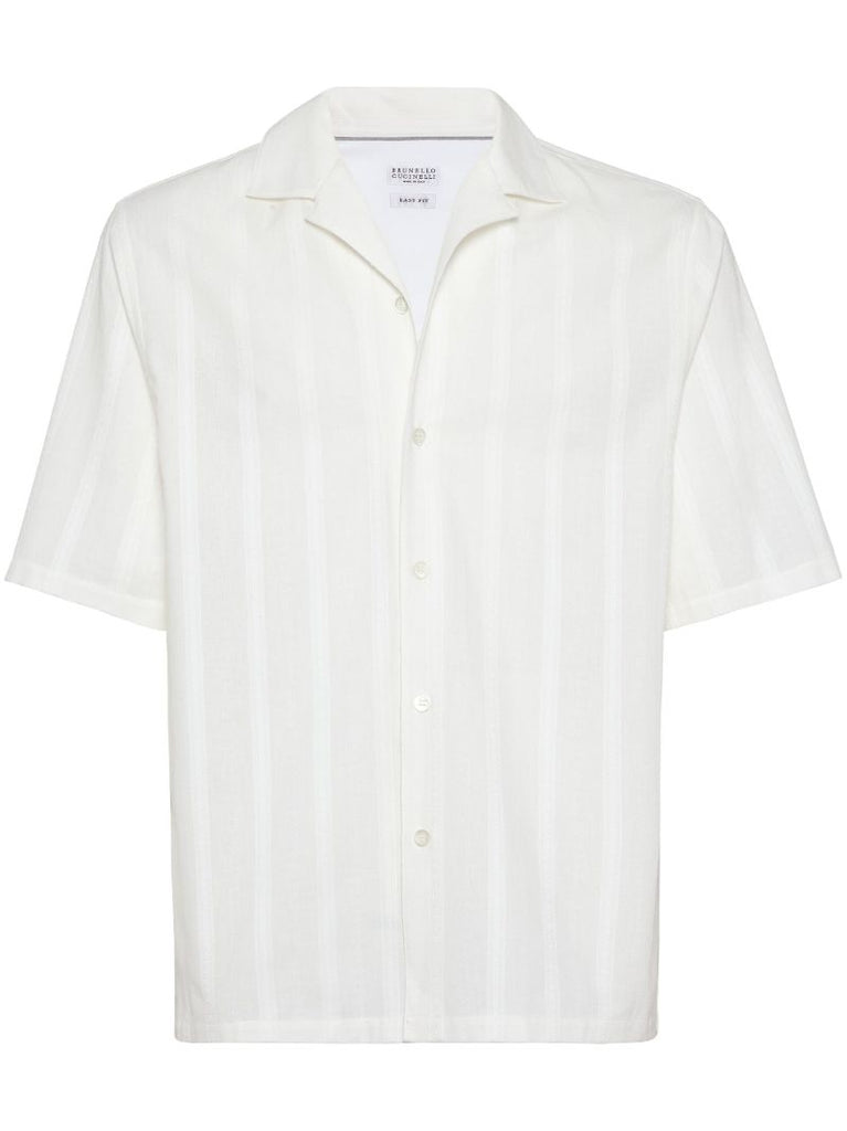 White Striped Cotton Shirt