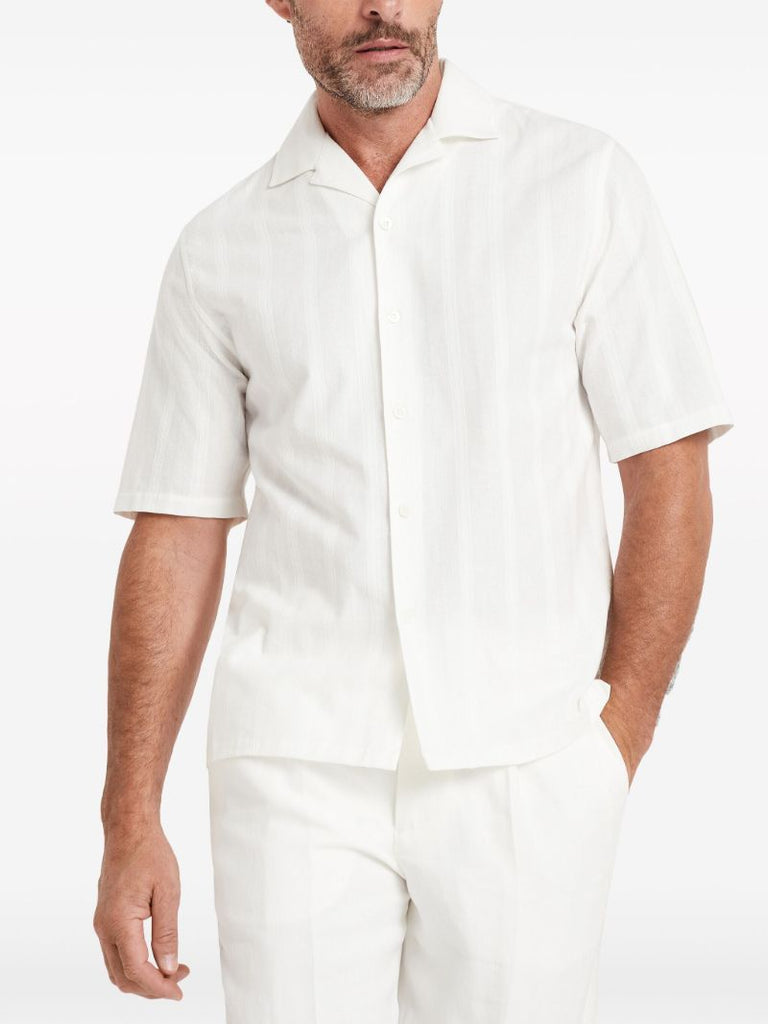 White Striped Cotton Shirt