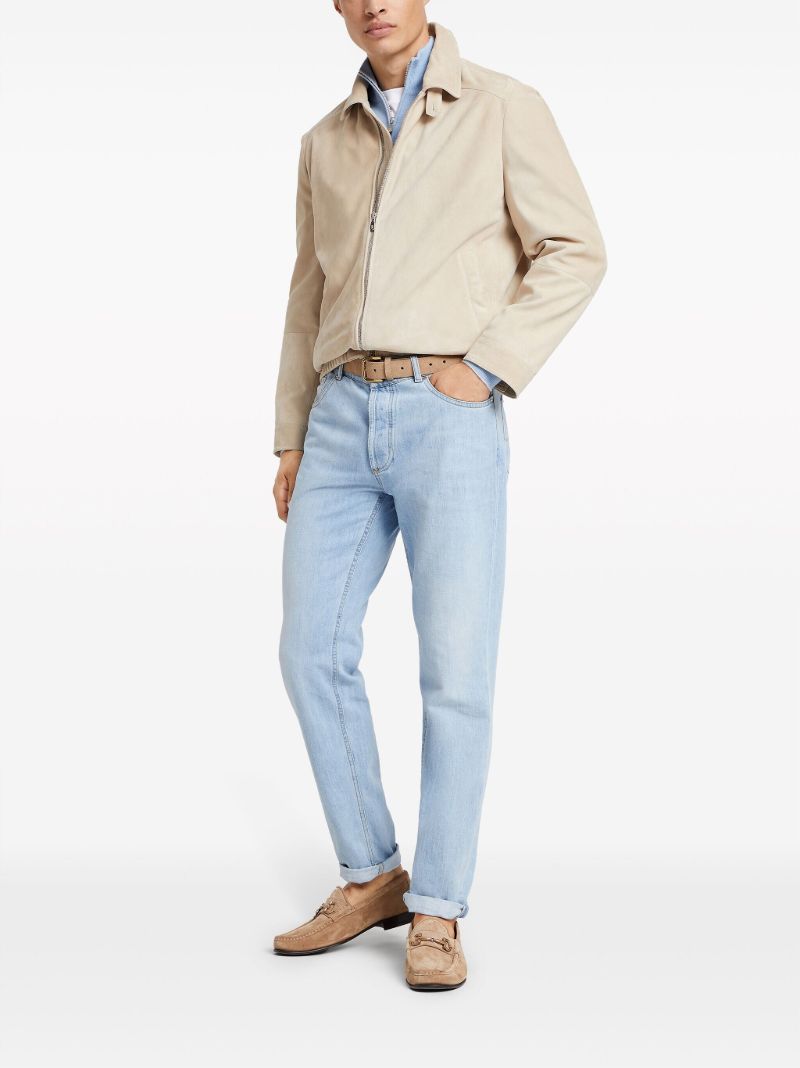 Blue Half-zip Cashmere Cardigan