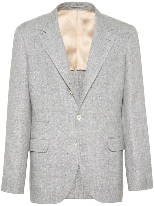 Grey Single-breasted Blazer