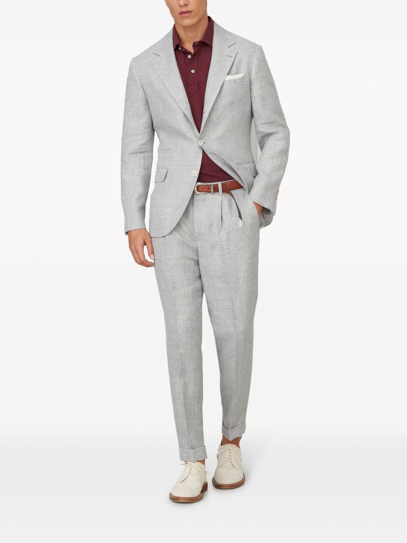 Grey Single-breasted Blazer
