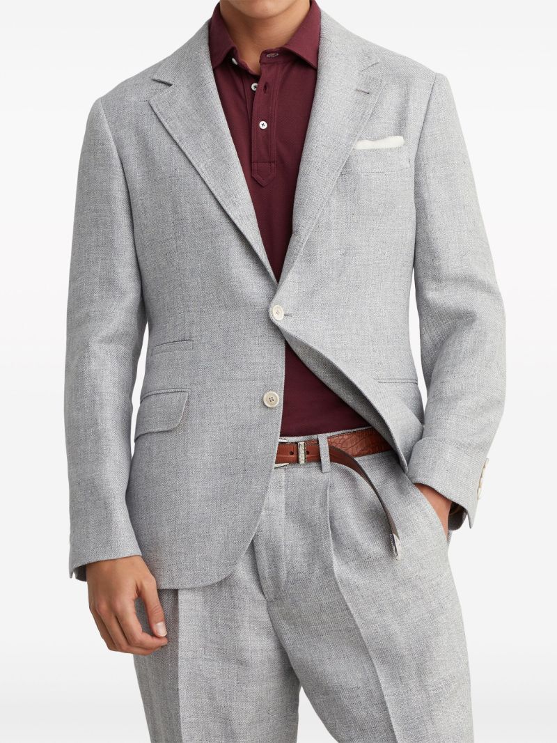 Grey Single-breasted Blazer