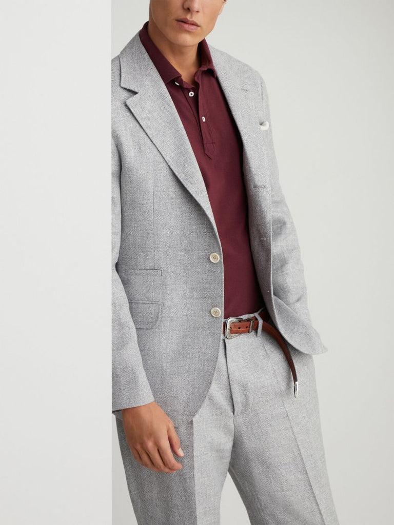 Grey Single-breasted Blazer