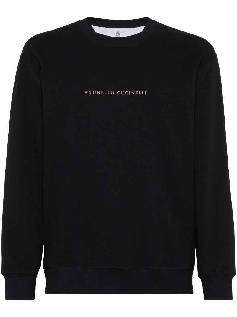 Black Logo-embroidered Sweatshirt
