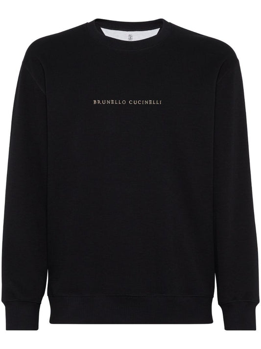 Black Logo-embroidered Sweatshirt