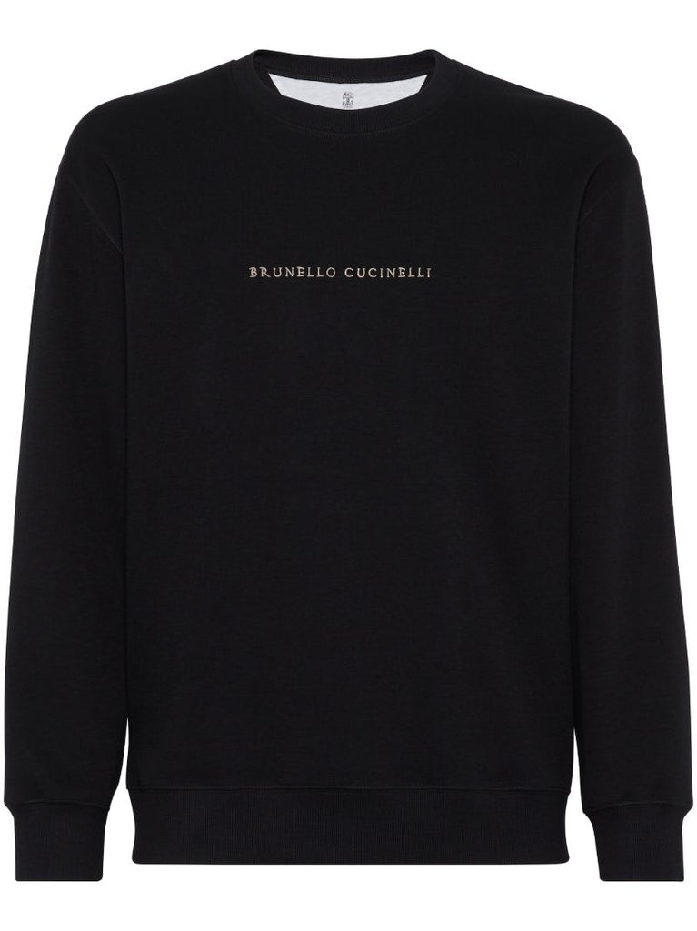 Black Logo-embroidered Sweatshirt