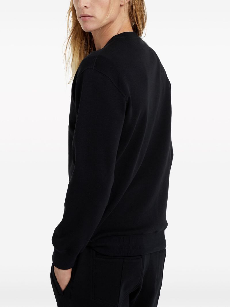 Black Logo-embroidered Sweatshirt