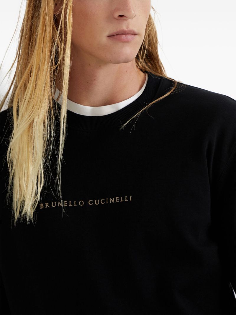 Black Logo-embroidered Sweatshirt