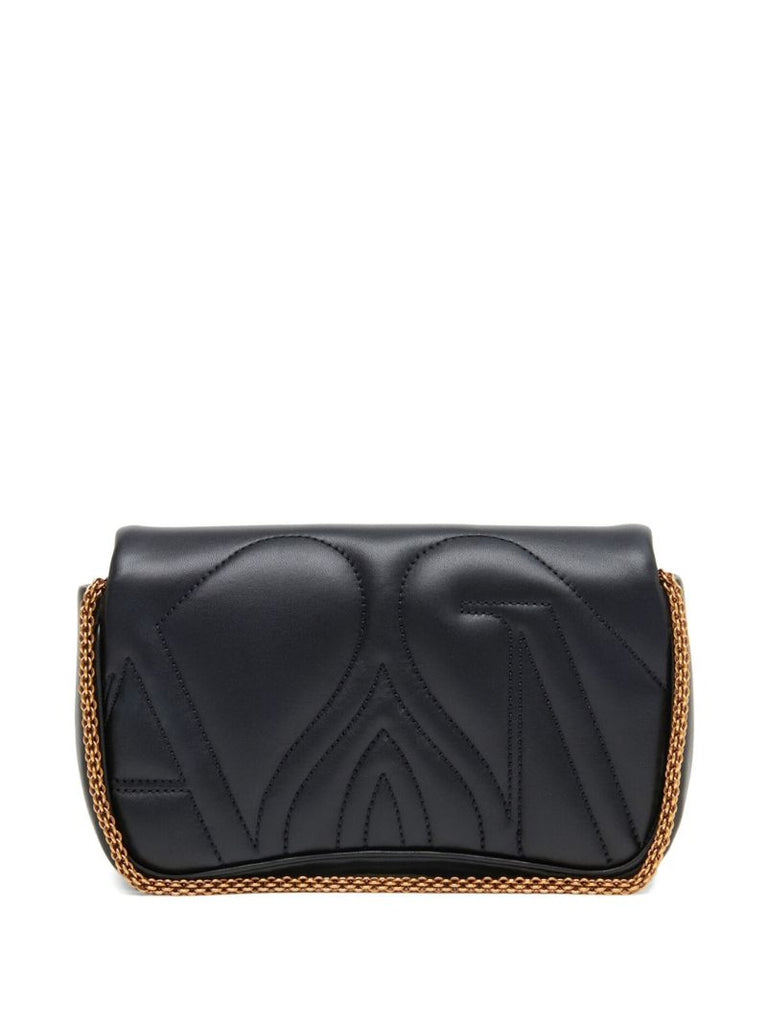 Black the Seal Leather Cross Body Bag