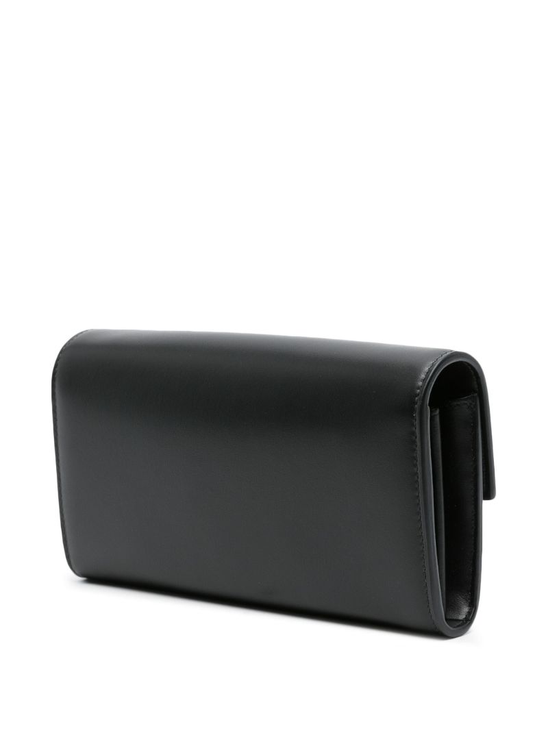 Black Logo-appliquÃ_x0083_Â© Leather Cross Body Bag
