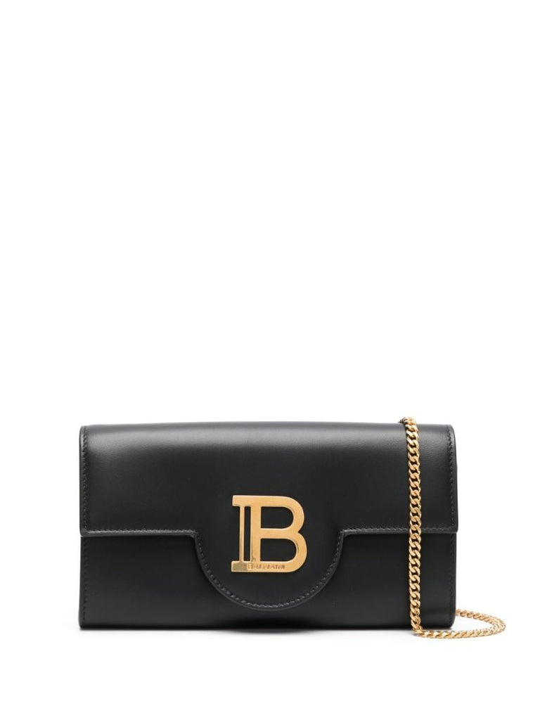 Black Logo-appliquÃ_x0083_Â© Leather Cross Body Bag