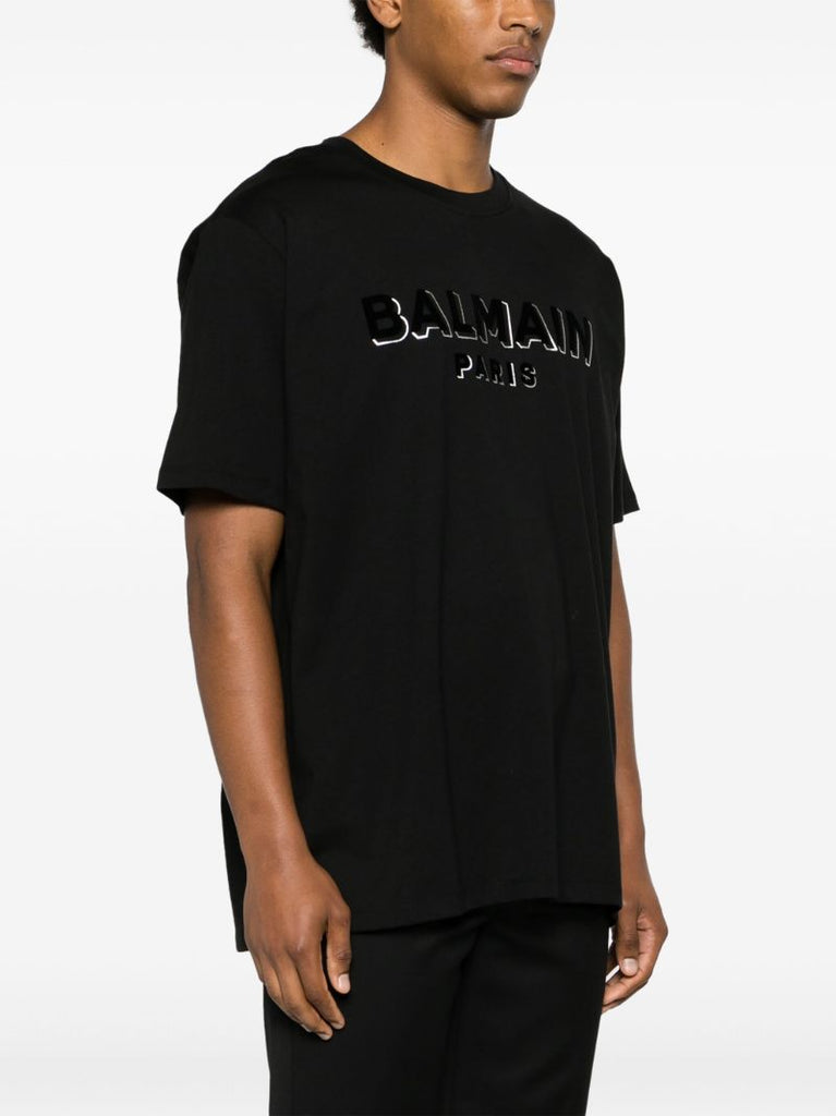 Black Logo-print Cotton T-shirt