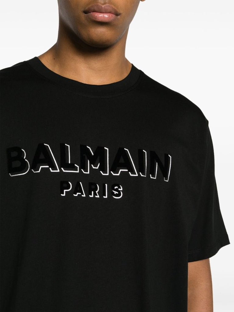 Black Logo-print Cotton T-shirt