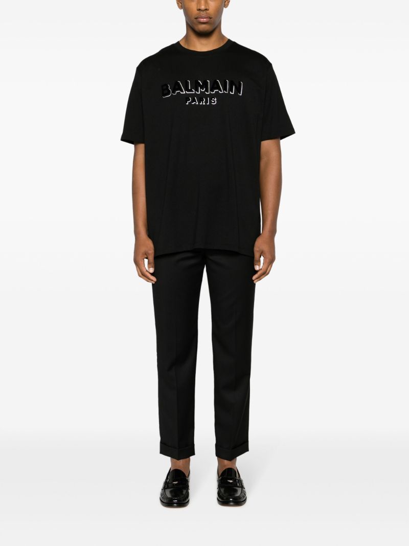 Black Logo-print Cotton T-shirt