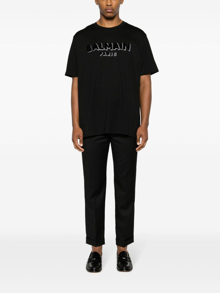 Black Logo-print Cotton T-shirt