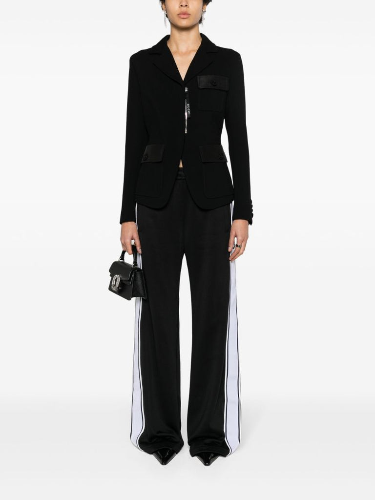 Black Single-breasted Wool Blazer