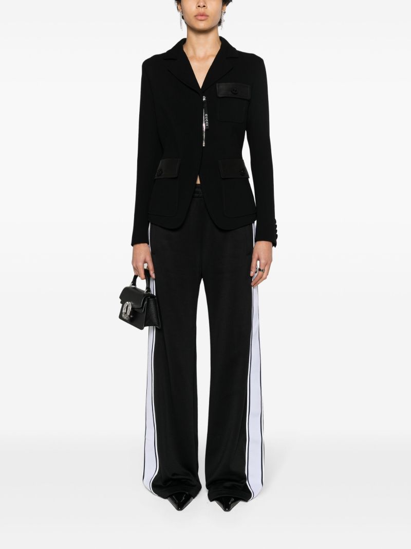 Black Single-breasted Wool Blazer